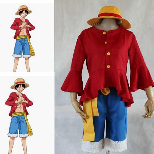 Sweet anime One Piece COS two years later second generation Luffy cosplay clothes