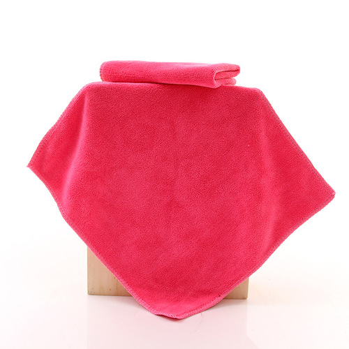 Wholesale fine fiber square washcloth abrasive cloth 30*30 water-absorbent thick handkerchief dishwashing cloth household kitchen towel