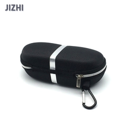 EVA pressure-resistant sunglasses case with silver-white aluminum hooks, sports sunglasses case, can be printed with LOGO