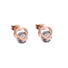 Golden earrings stainless steel, does not fade, pink gold, simple and elegant design, Japanese and Korean