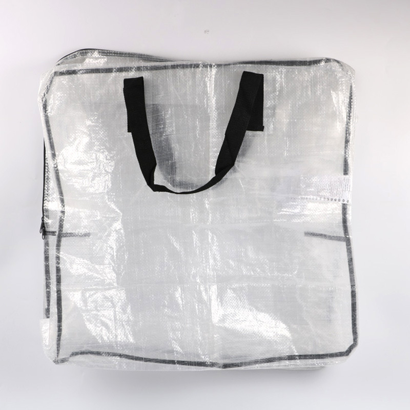 Factory in stock portable zipper IKEA woven bag home textile logistics packing bag exquisite shopping bag printed logo Factory in stock portable zipper IKEA woven bag home textile logistics packing bag exquisite shopping bag printed logo