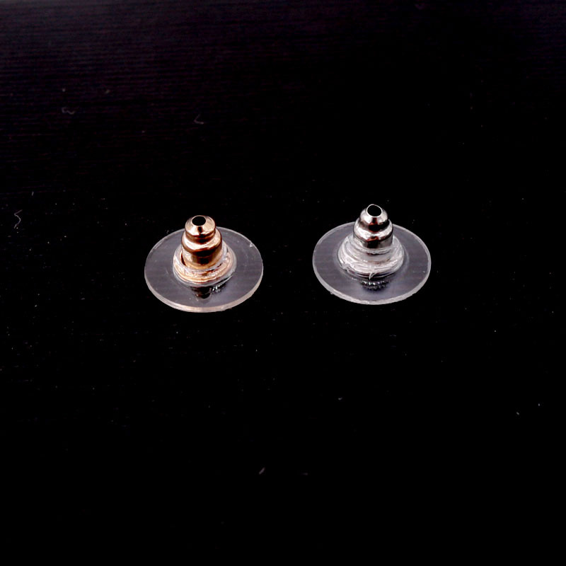 透明耳塞塑料耳饰品配件 耳环耳钉后塞 飞盘耳塞金属耳堵饰品耳堵