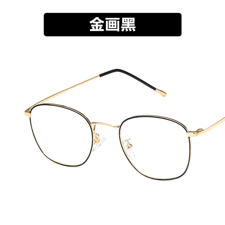 Small frame square glasses frame non-slip foot cover 2019 new fashion metal glasses frame retro artistic 8903 plain glasses