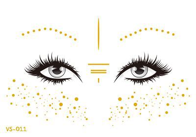 Amazon Venta caliente ecológico impermeable bronceado maquillaje cara pegatinas tatuaje pegatinas cicatriz cubierta maquillaje fiesta tatuaje