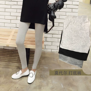 新款韩版莫代尔糖果色外穿打底裤 女修身显瘦大码小脚裤厂家直销