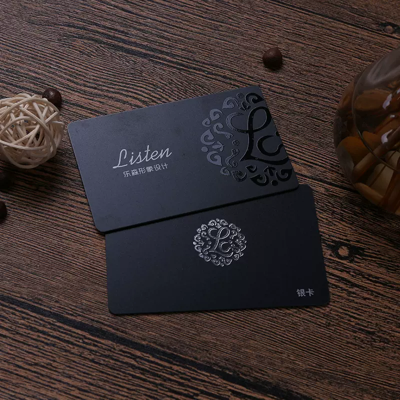 黑色pvc会员卡制作磁条芯片智能卡刷卡器rfid芯片感应卡nfc卡制作