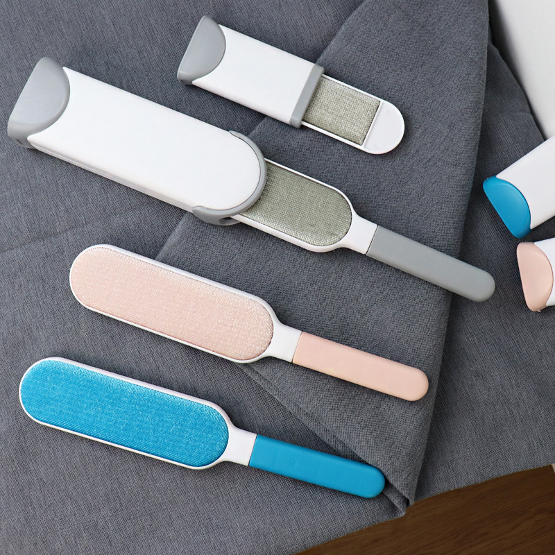 Actualizado gran depilación electrostática cepillo ropa pegajosa cepillo creativo casa removedor de pelo mango largo