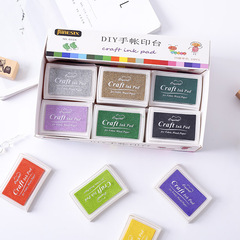 Creative stationery 24-color DIY handheld ink pad, concave waist ink pad, rubber stamp, seal companion, ink pad, ink pad
