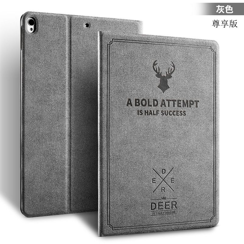 Aplicable iPad 10 2022 cubierta protectora de cabeza de ciervo retro 10.2 Air5 Pro 11 figura de ciervo cuero plano