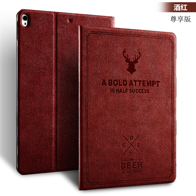 Aplicable iPad 10 2022 cubierta protectora de cabeza de ciervo retro 10.2 Air5 Pro 11 figura de ciervo cuero plano