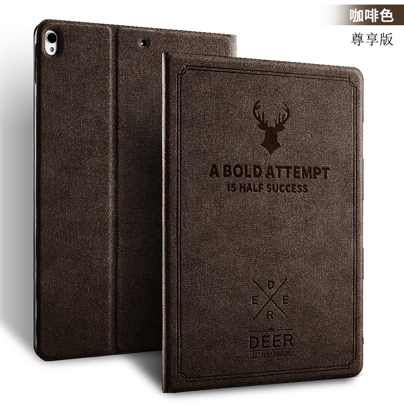 Aplicable iPad 10 2022 cubierta protectora de cabeza de ciervo retro 10.2 Air5 Pro 11 figura de ciervo cuero plano