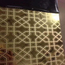 欣德宝304不锈钢电镀钛金蚀刻平板1.0mm厚负差0.05mm镜面精密折弯