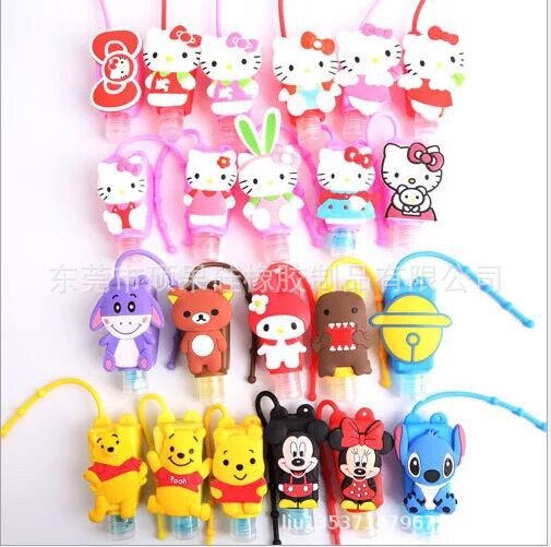 儿童卡通硅胶便携小瓶洗手液瓶套 专业加工硅胶瓶套