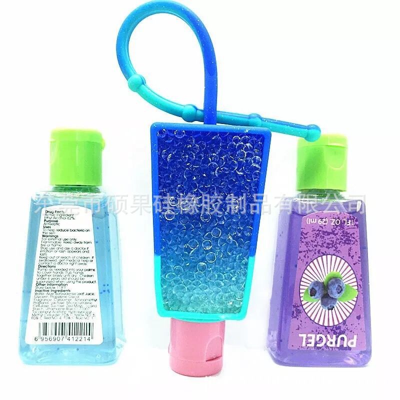 洗手液30ml梯形硅胶瓶套双面通双面镂空硅胶套卡通便携可爱硅胶套