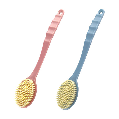 Long handle soft bristle bath brush back brush adult mud decontamination bath brush bath rub back bath brush body wholesale