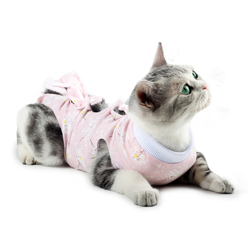 Amazon Pet Clothes Cat Clothes Breathable Cat Strap Neutering Suit Pet Weaning Postoperative Suit Wholesale