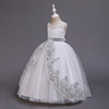 Wedding dress, small princess costume, three dimensional nail sequins, lace long skirt, flower girl dress