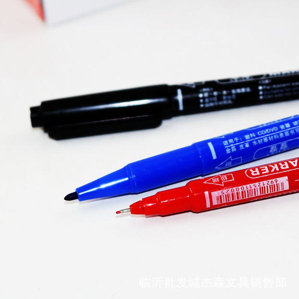 Small double number pen black