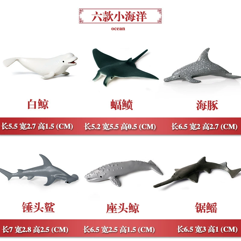 Cognitive realistic marine animal model, dinosaur, toy
