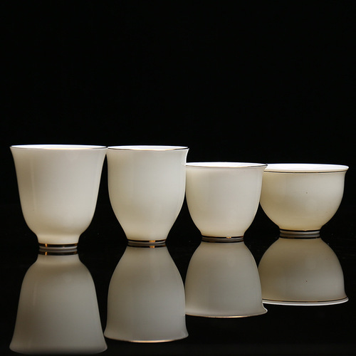 Wholesale Yifan Jade White Porcelain Tea Cup with Inspection Bowl  
Ceramic Kung Fu 