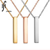 Universal accessory, pendant engraved stainless steel, glossy necklace, European style, simple and elegant design