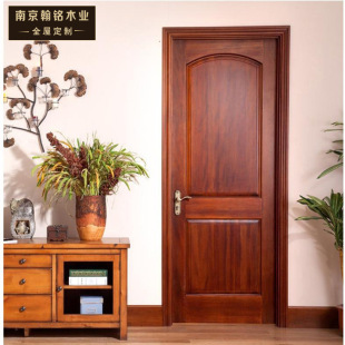 Nanjing Red Oak Door Custom Wholesale Home Full Log Solid Wood Door Bedroom Bathroom Entire Room Paint