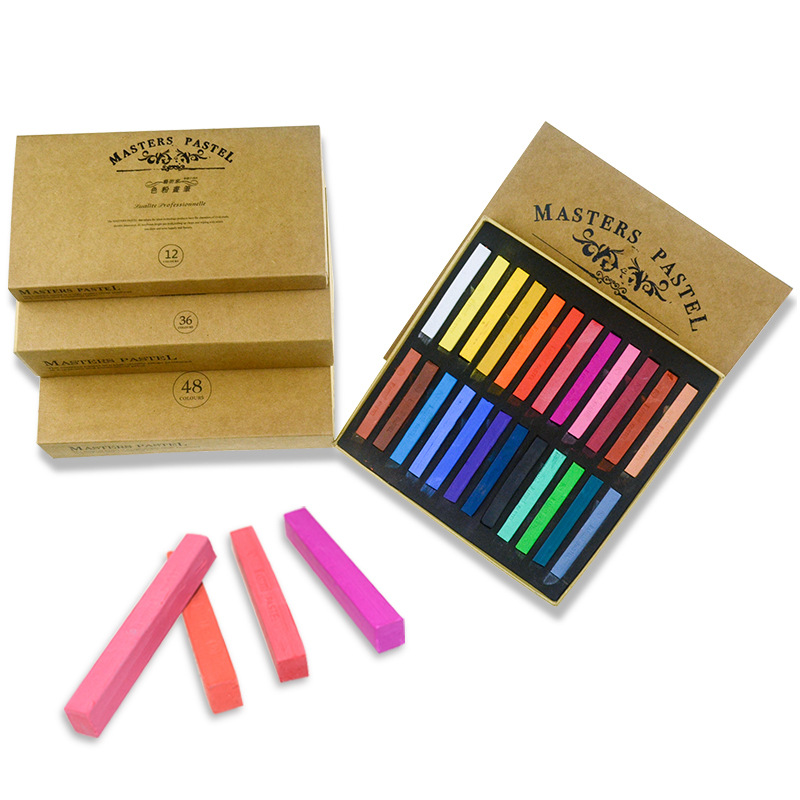 Mali brand color chalk 24 color dazzling stick 36 color 48 color art painting color chalk pigment ch