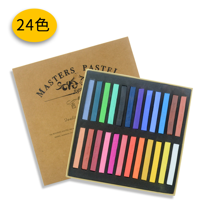 Mali brand color chalk 24 color dazzling stick 36 color 48 color art painting color chalk pigment ch