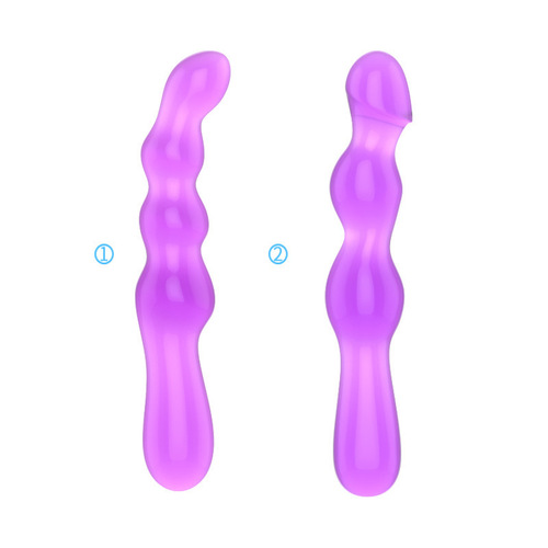 Pleasant jelly anal plug anal plug anal plug couple's fun electric anal plug pull bead massage device foreign trade
