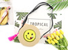 Small straw beach shoulder bag