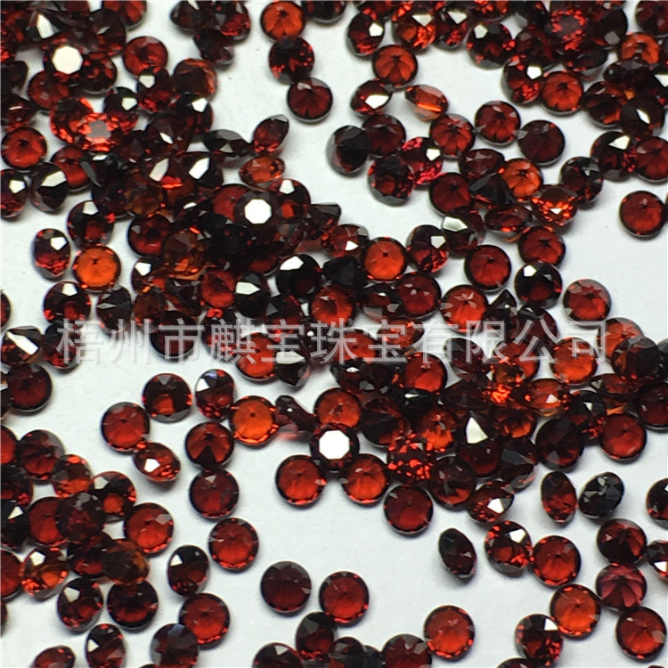 Natural red garnet 0.8-7MM round bare stone jewelry with stone