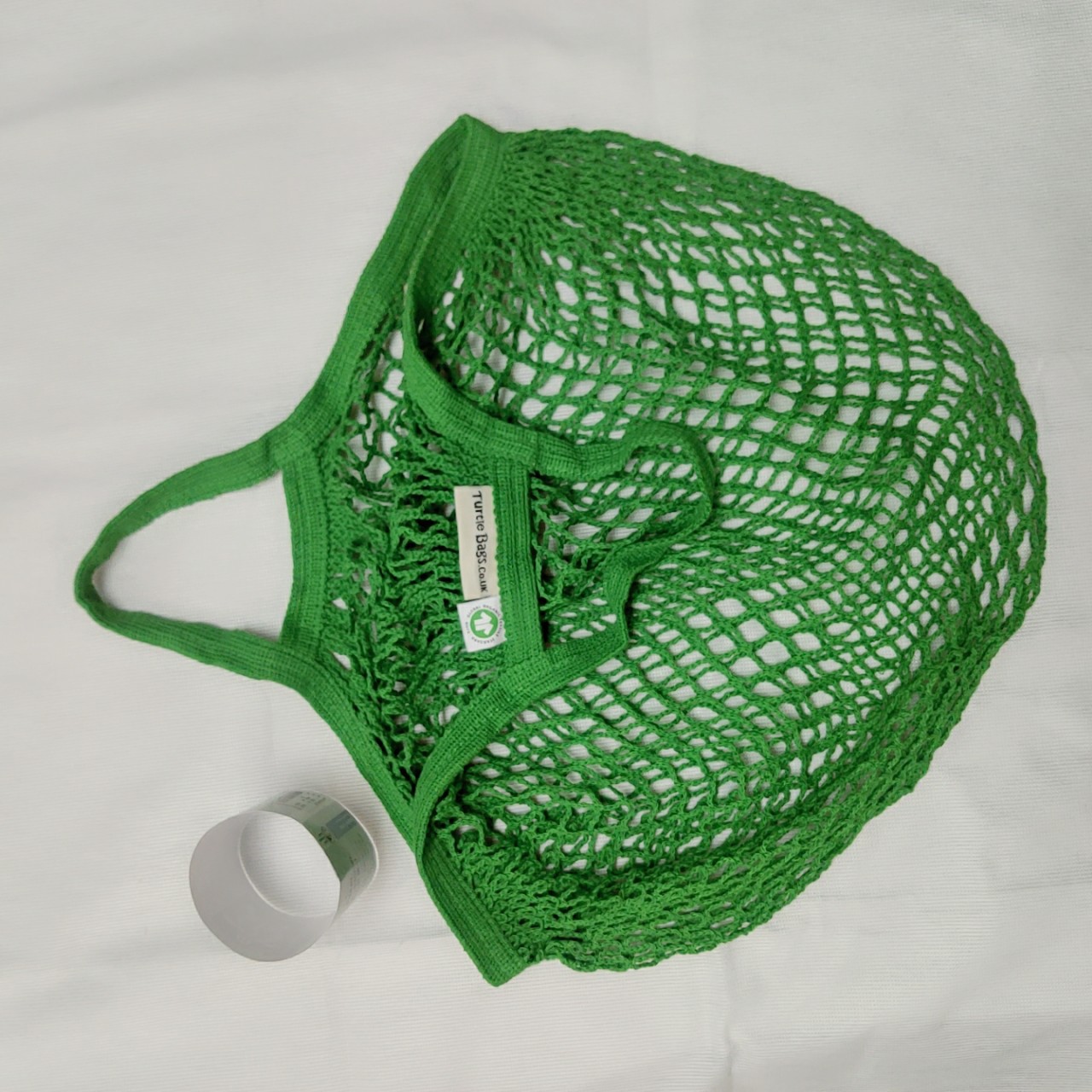 亚马逊水果网袋抽绳束口蔬菜棉网收纳袋现货网格布袋