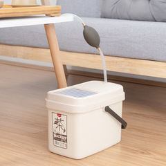 日本式押し蓋式茶葉茶滓ろ過桶プラスチック排水桶蓋付き茶桶ゴミ箱茶器部品