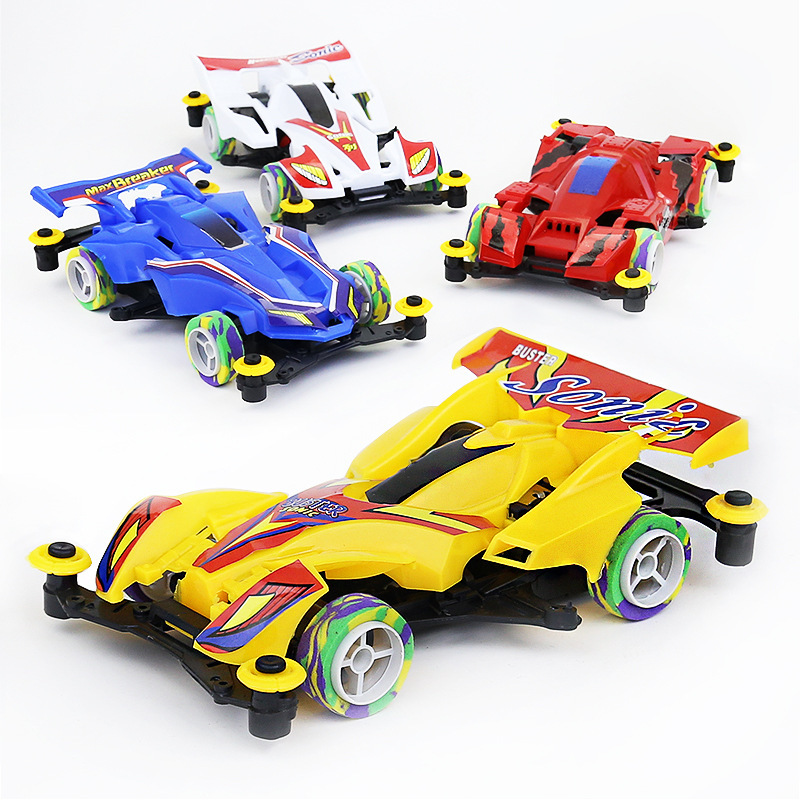 Mini Four-Wheel Drive Electric Children's Toy Car Assembly Replaceable Tire Car Model Nostalgic Toys Wholesale