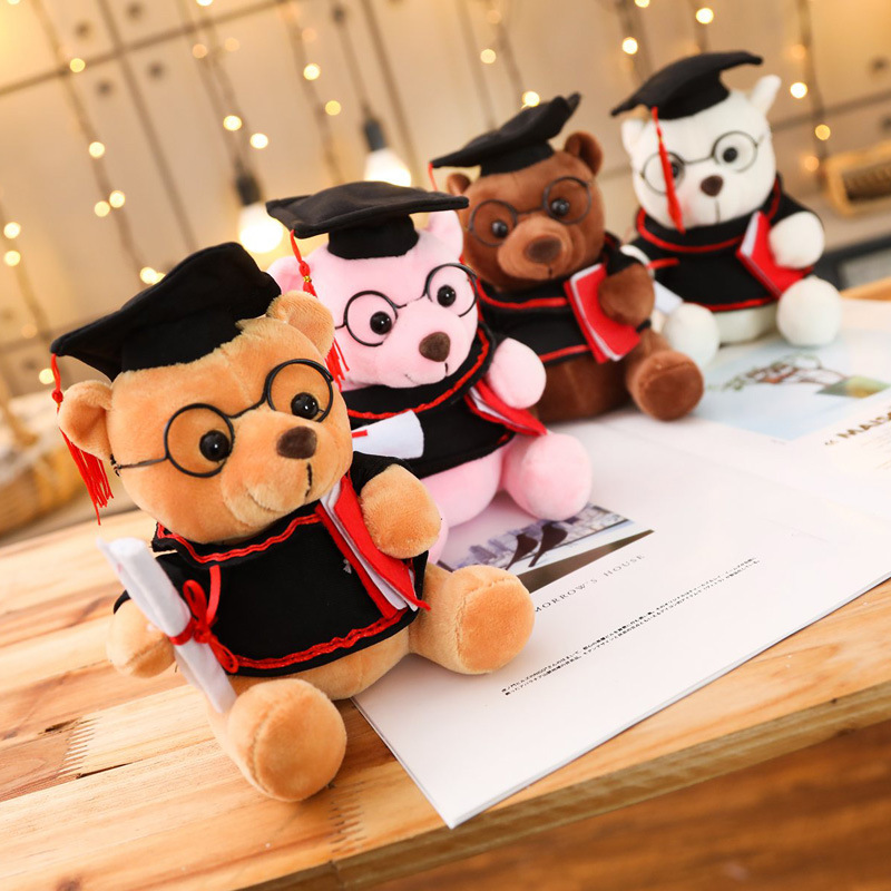 Temporada de graduación doctor oso sombrero muñeca peluche graduación muñeca regalo graduación para otros