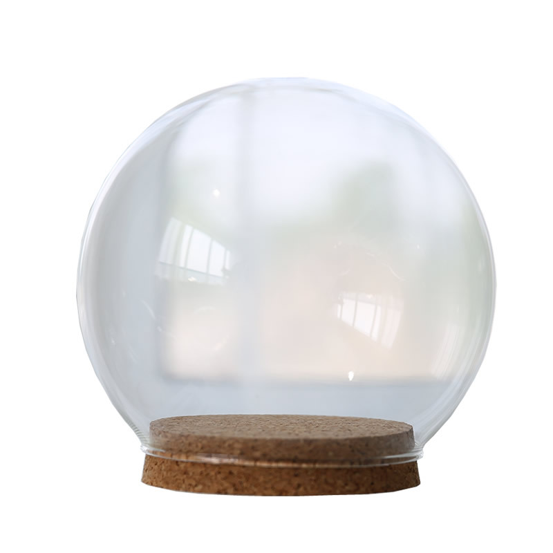 Yongsheng flor a prueba de polvo cubierta de vidrio arcilla cerámica suave fieltro de lana muñeca hecho a mano botella de vidrio de corcho