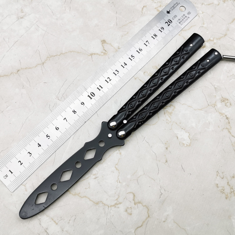 Cuchillo Mariposa de Práctica de Acero 3Cr13, Portátil y Sin Filo, para Exteriores image 4