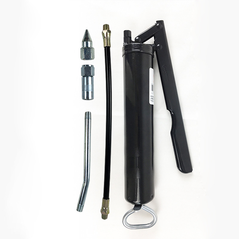 Pistola de engrase manual de una sola palanca para excavadoras, vehículos pesados, inyector de engrase de alta presión para montacargas y maquinaria de construcción.