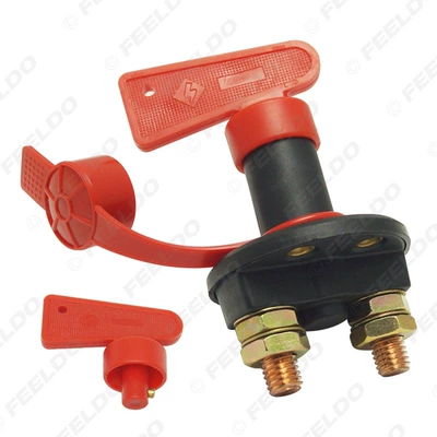 12V-24V Car Power Main Switch Anti-Leakage Knob Type Double Column Power-Off Switch Battery Battery Switch (Power supply, ignition system accessories)