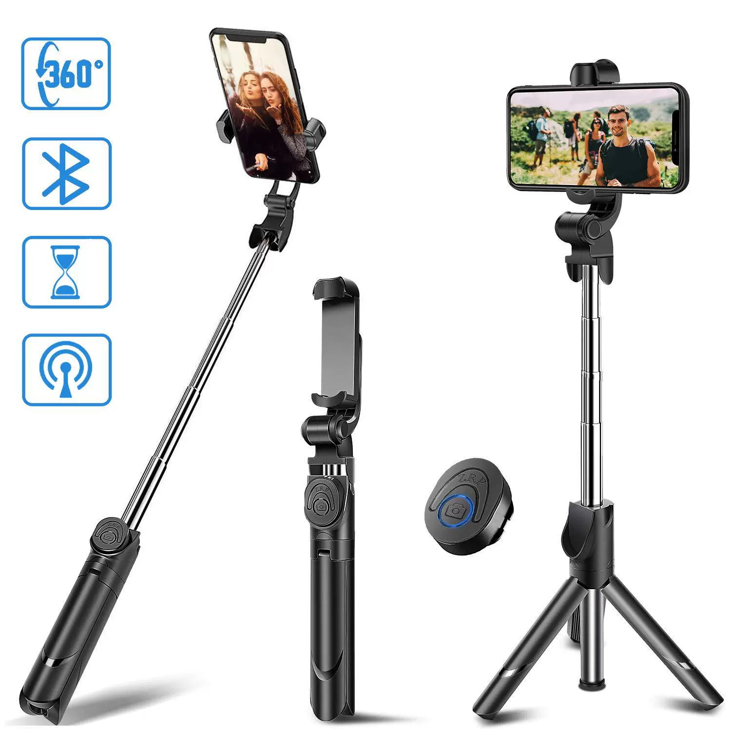 Настольный штатив, ручная телескопическая стойка для фотосъемки, Bluetooth