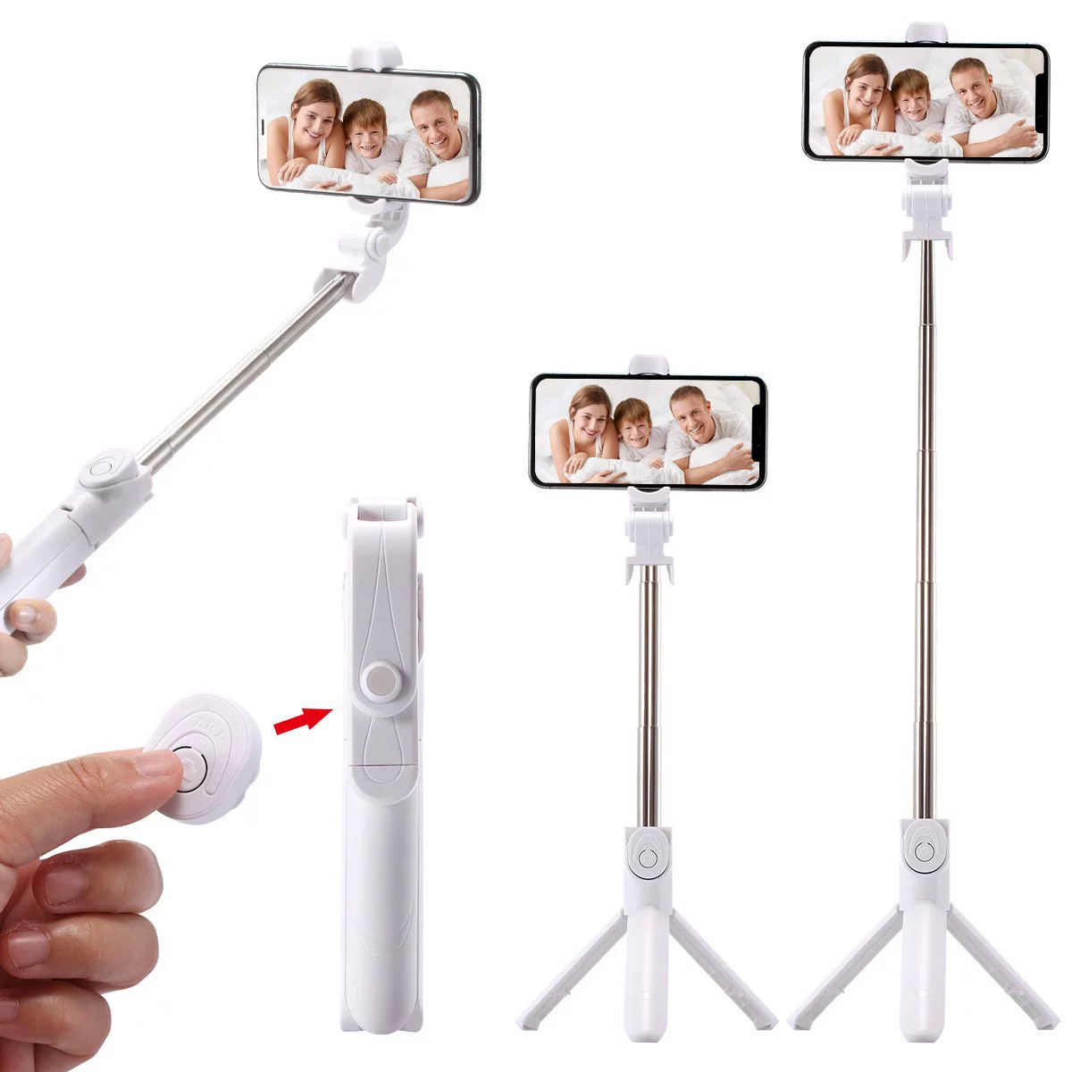 Настольный штатив, ручная телескопическая стойка для фотосъемки, Bluetooth