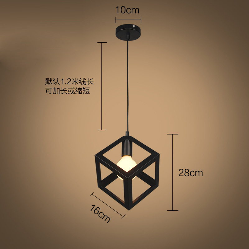 Lámpara de araña pequeña retro de hierro LED diseño creativo para dormitorio comedor y sala