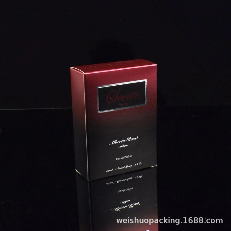 车载香水化妆品包装盒铝铂卡纸UV逆向磨砂印刷渐变色激凸彩盒烫银