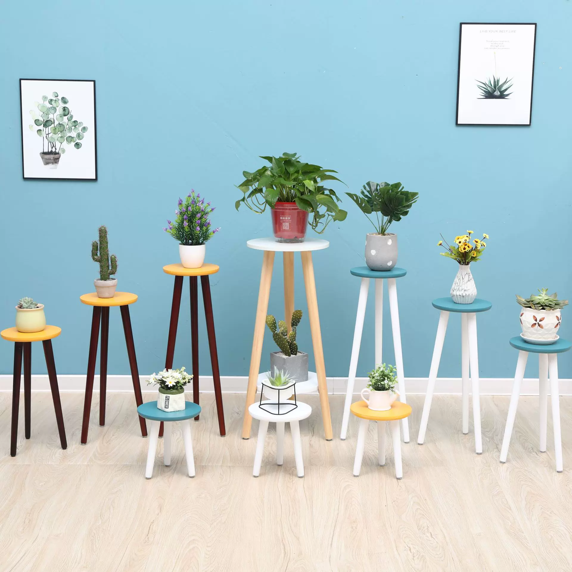 厂家供货 北欧现代客厅室内落地式简约单个新款绿萝家用阳台花架