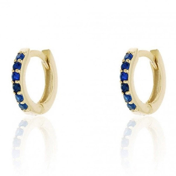 Gold plating+blue diamond