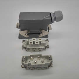 重载连接器热流道模具插头大电流矩形航空插头HDC-HK-004/2F/M