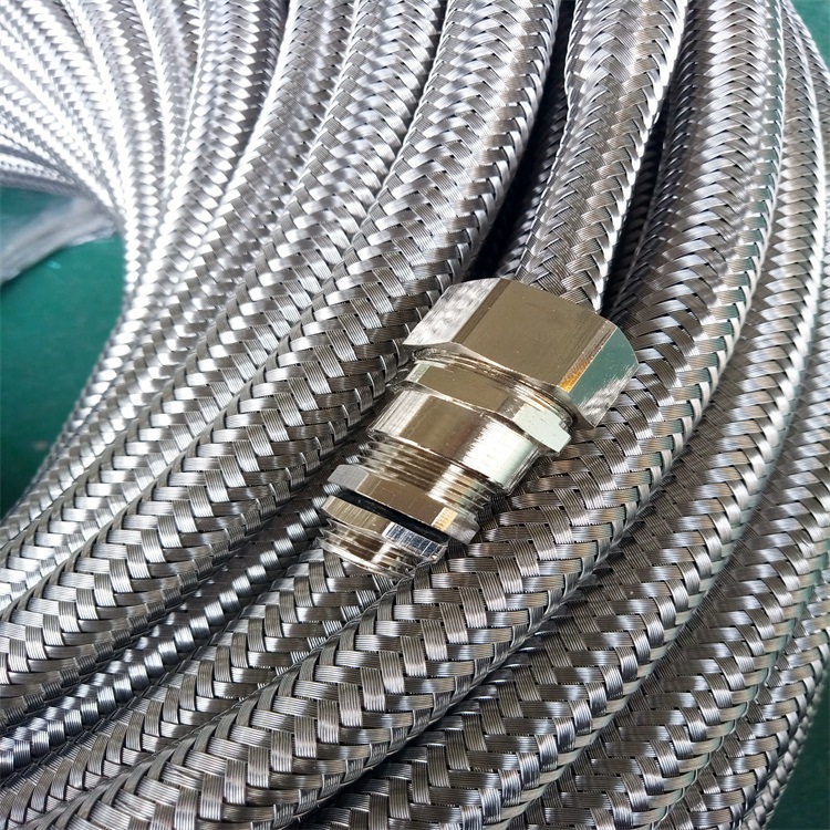榆林电气防爆金属软管 不锈钢编织穿线蛇皮管DN20