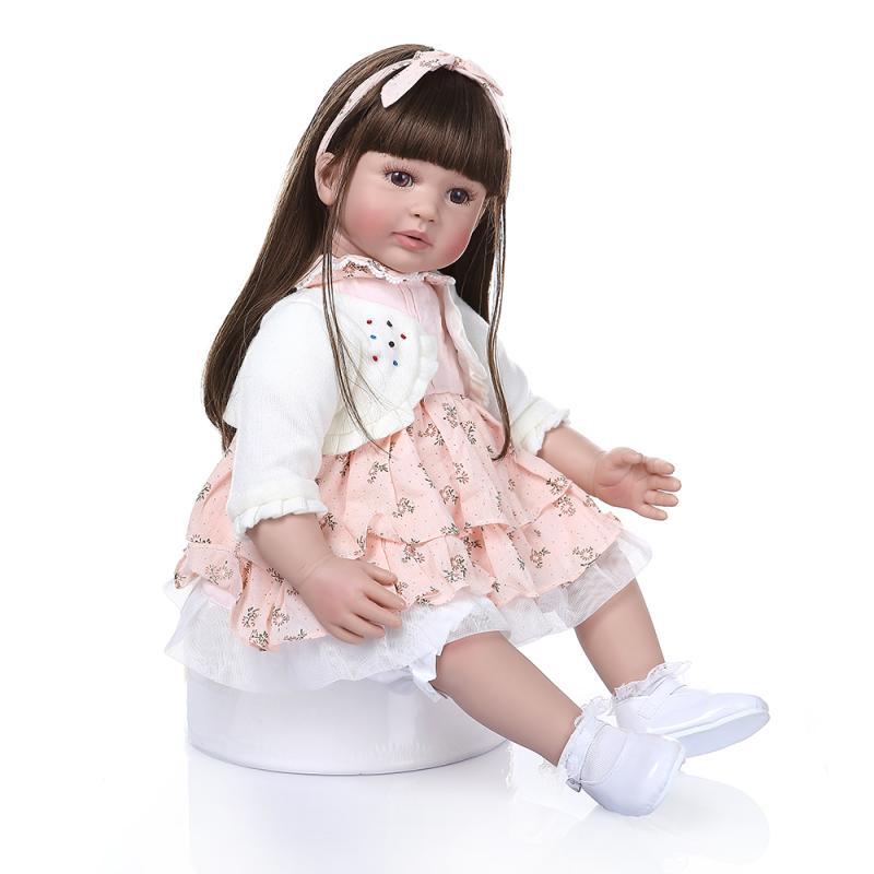 NPK nuevo pelo largo reborn niño princesa muñeca hermosa falda niñas como para acompañar Juguetes