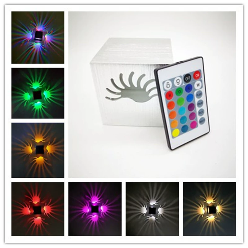 LED квадратная креативная бра для спальни, освещение коридора, 3W