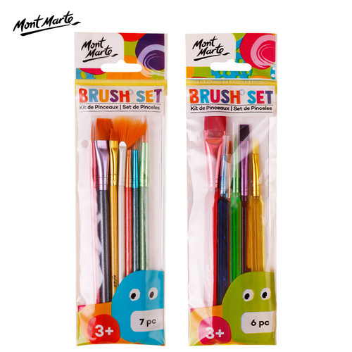 Montmartre children's paintbrush and gouache set training institution wholesale fan pen color nylon hair gouache brush